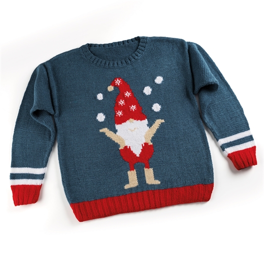 Kit tricot Pingo First pull de Noël Lutin