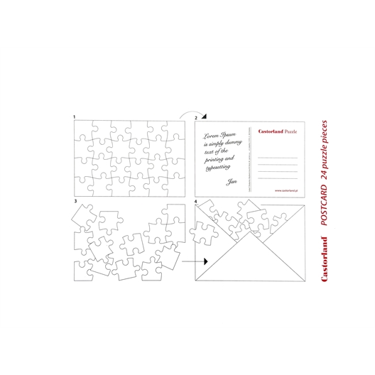 Puzzle carte postale 24 pièces Premier amour