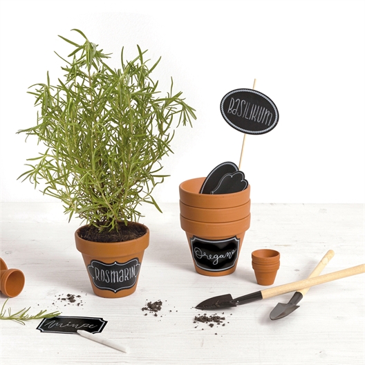 Set de 6 étiquettes tableau noir autocollantes