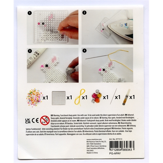 Kit perles à repasser Lapin de Pâques