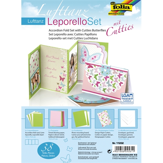 Kit album accordéon à personnaliser papillons