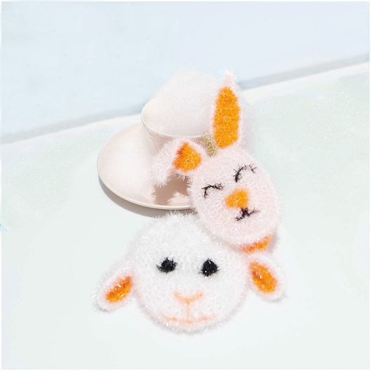 Kit éponge crochet lapin agneau