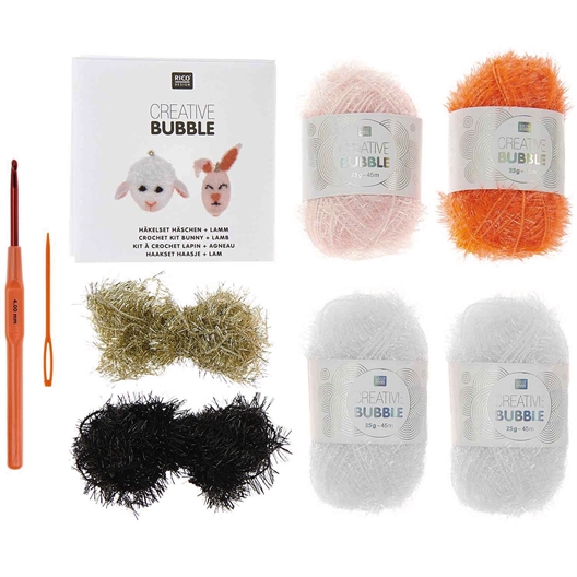 Kit éponge crochet lapin agneau