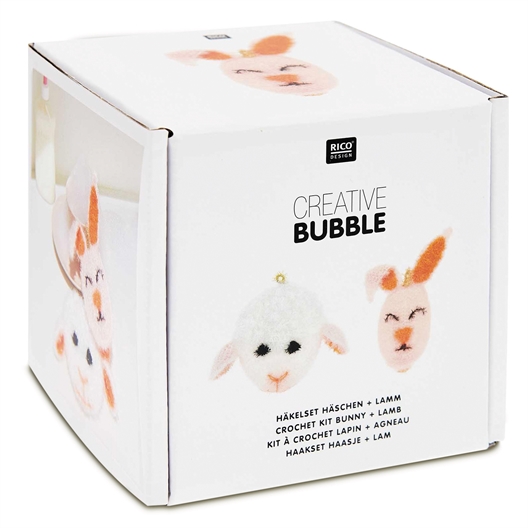 Kit éponge crochet lapin agneau