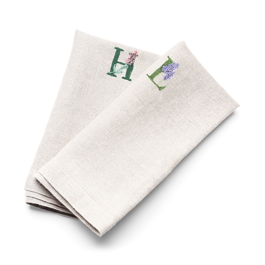 Kit de broderie alphabet floral