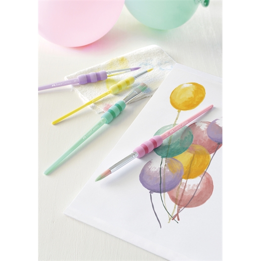 Set de 4 pinceaux pastel avec zone de préhension Faber-Castell