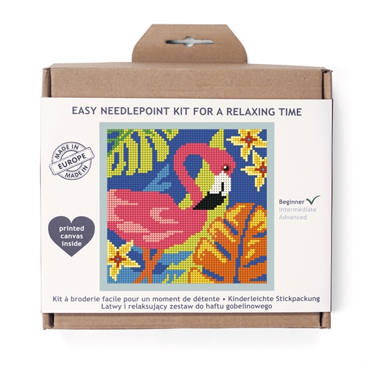Kit canevas Flamant rose
