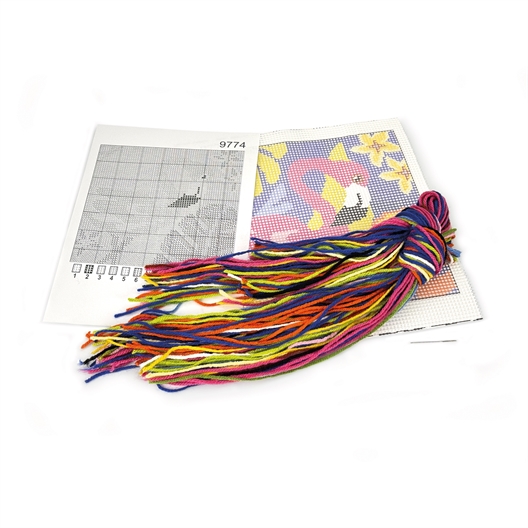 Kit canevas Flamant rose