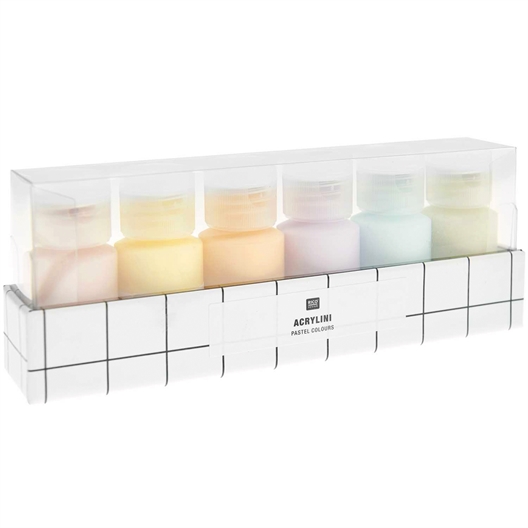 6 pots de peinture acrylique