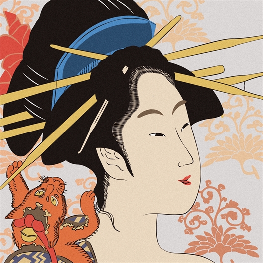 Set de 4 peintures collection soleil levant