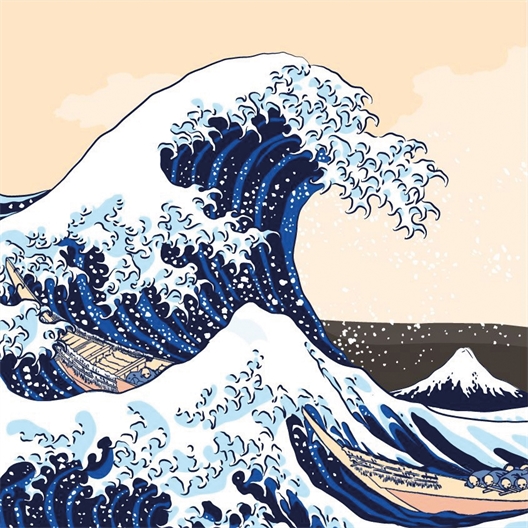 Set de 4 peintures collection soleil levant