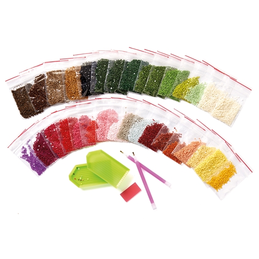 Couronne de poinsettias à diamanter