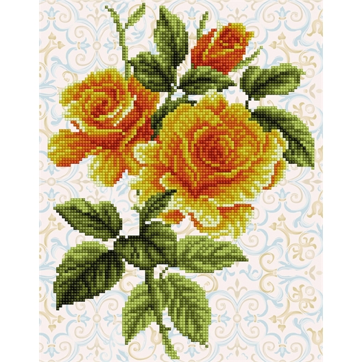 Kit broderie diamant Roses jaunes