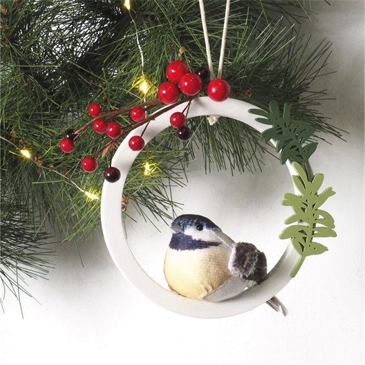 Kit déco Mésange et baies de Noël