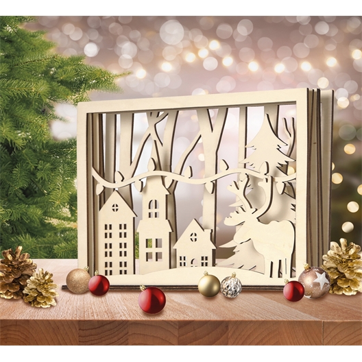 Scène de Noël en bois à assembler