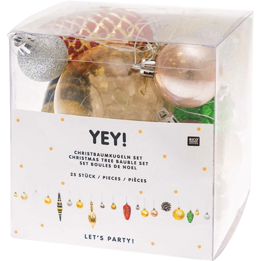 Boîte de 25 boules déco de Noël