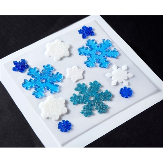 Lot de 2 sets de 11 flocons vitrostatiques