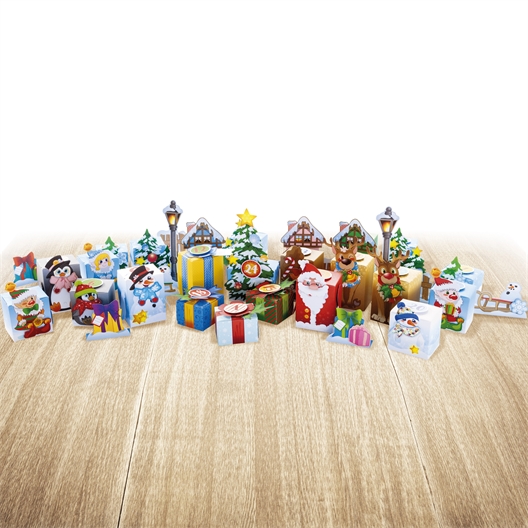 Kit calendrier de l'Avent Village d'hiver
