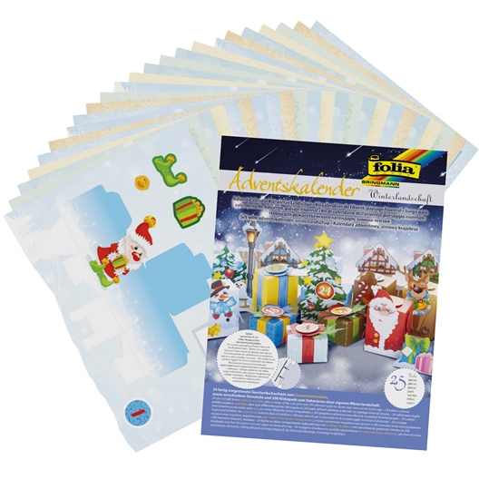 Kit calendrier de l'Avent Village d'hiver