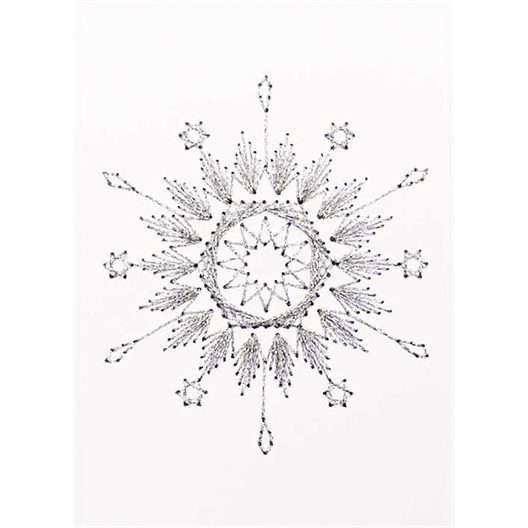 Set de 6 cartes à broder Noël doré