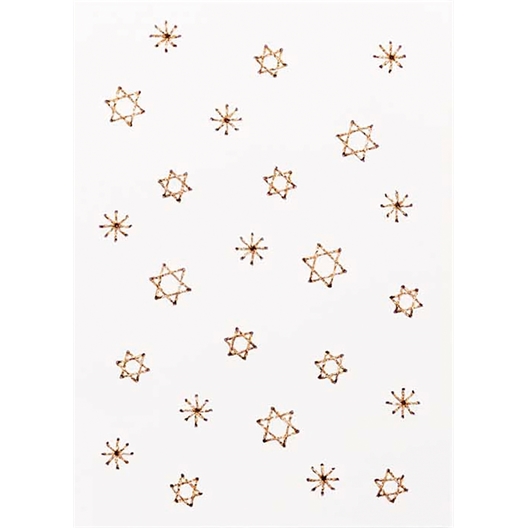 Set de 6 cartes à broder Noël doré