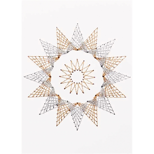 Set de 6 cartes à broder Noël doré