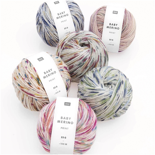 Fil Baby Mérino Print Lilas lierre