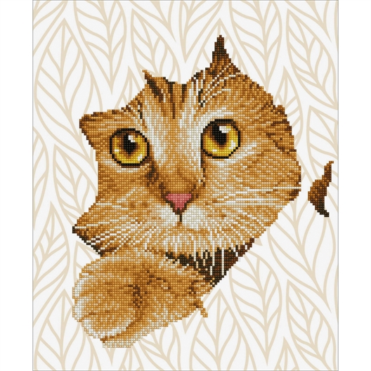 Kit broderie diamant Coup d'oeil du chat