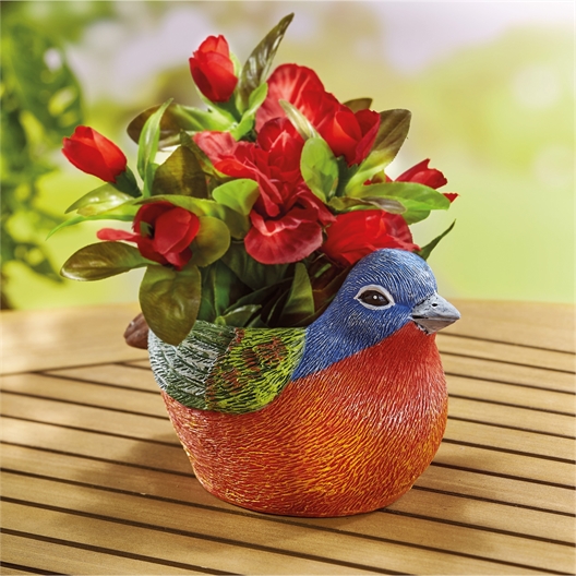 Cache-pot rouge-gorge