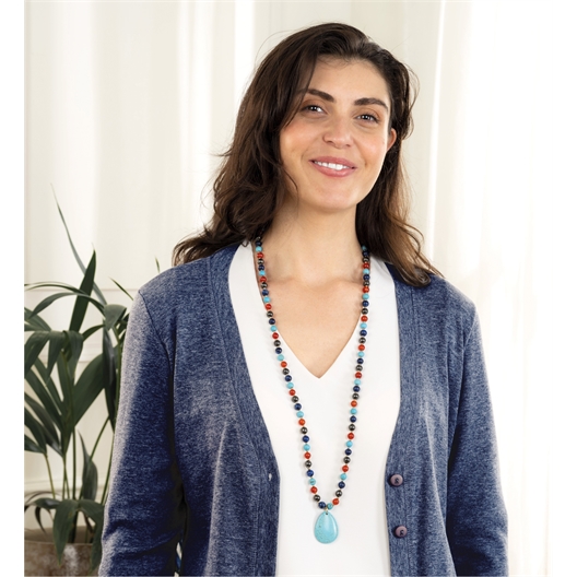 Collier pierres naturelles magnétiques