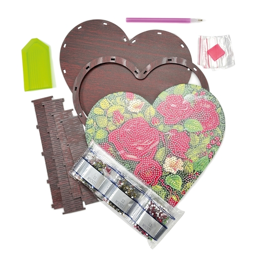 Kit broderie diamant boîte coeur