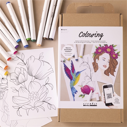 Kit coloriage illutration au feutre