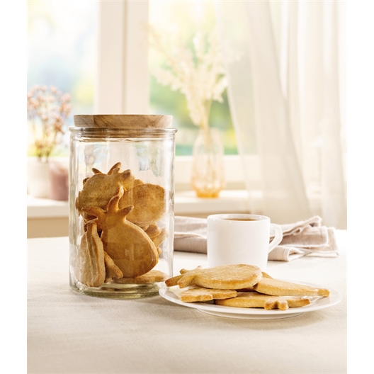 1 bocal et 6 emporte-pièces fruités