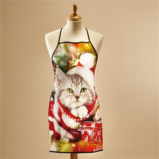 Tablier chat de Noël