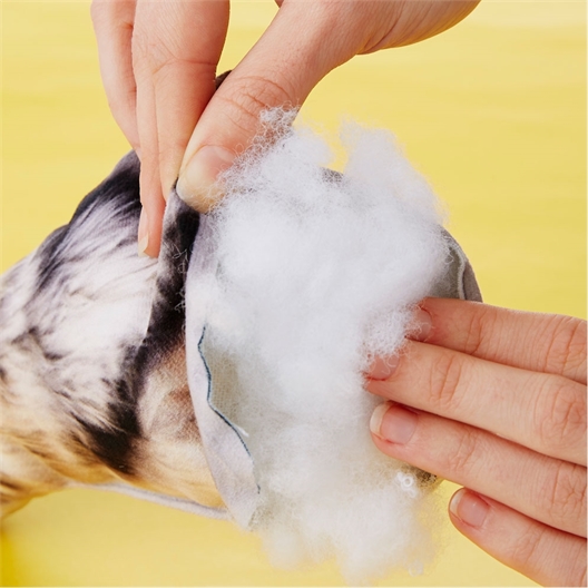 Coussin chat en velours à coudre Gris