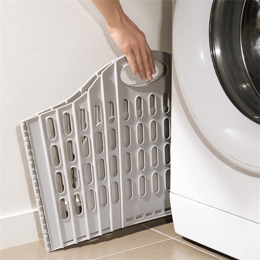 Panier à linge pliable gris