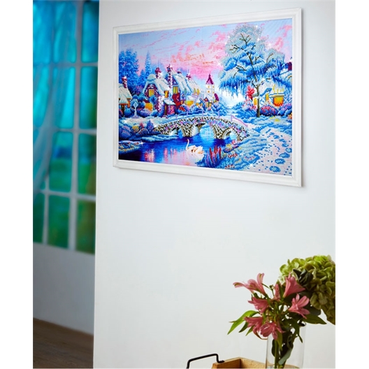 Perles à coller Village enneigé