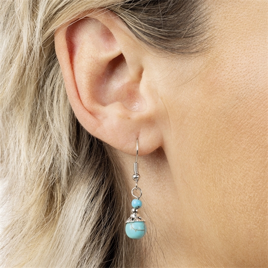 3 paires de boucles d'oreilles pierres