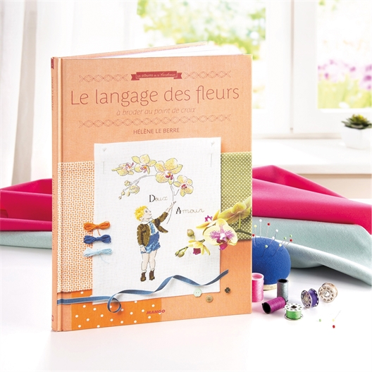 Language des fleurs à broder au point de croix