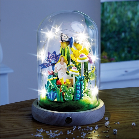 Kit décor cloche verre Jardin luxuriant