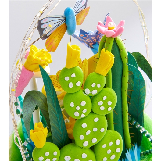 Kit décor cloche verre Jardin luxuriant