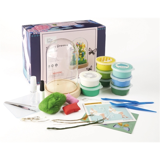 Kit décor cloche verre Jardin luxuriant