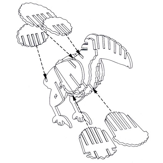 Puzzle bois 3D Toucan