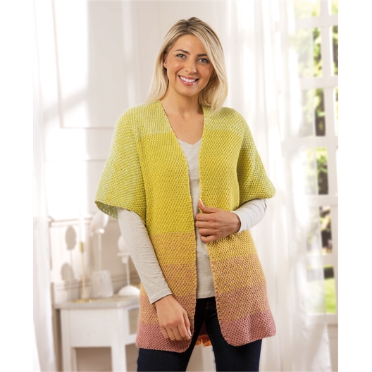 Modèle tricot Créative Wool Dégradé gilet manches courtes n°2