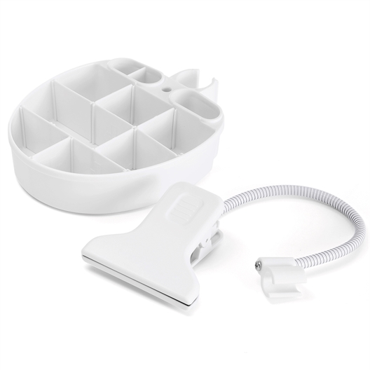 Lampe + grosse pince + batterie / Accessoires pour lampe : petite pince + rangement / Ensemble