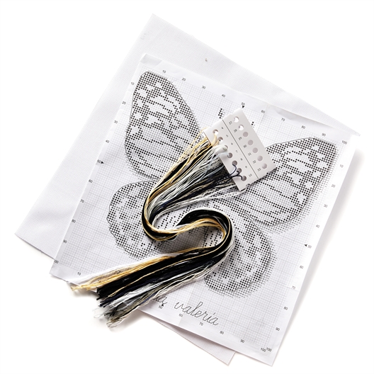 Kit point compté Papillon blanc