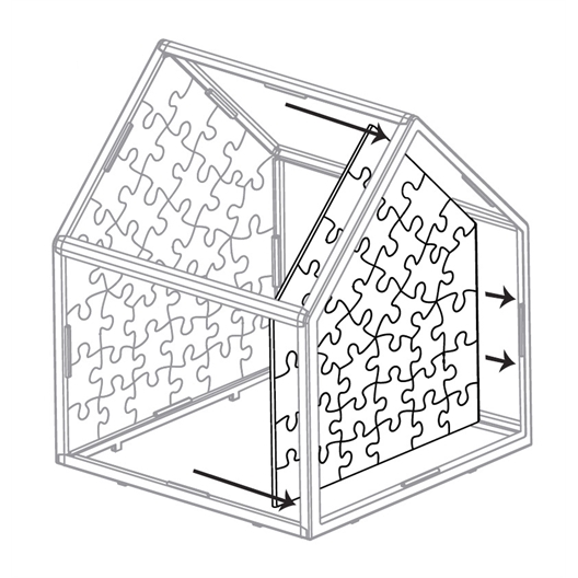 Maison puzzle 3D à monter Cabane