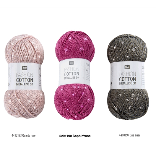 Fil Cotton métallisé : divers coloris