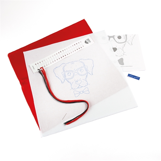 Kit coussin à broder Chien au béret