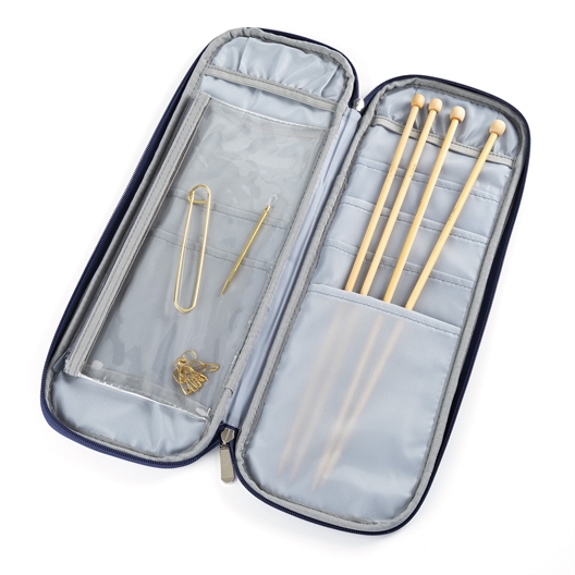 Trousse à aiguilles à tricoter fleurie